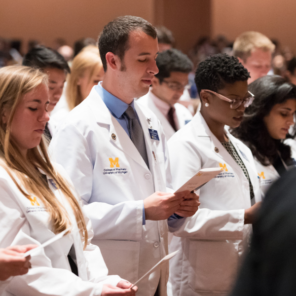 Pharmacy students at White Coat Ceremony 