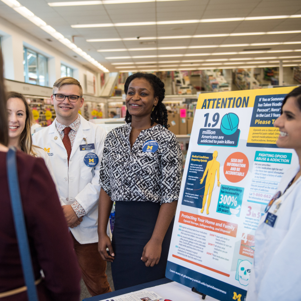 Pharmacy students teach the public about opioid usage and the opioid epidemic