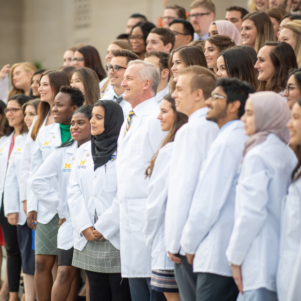 Pharmacy students at White Coat Ceremony 
