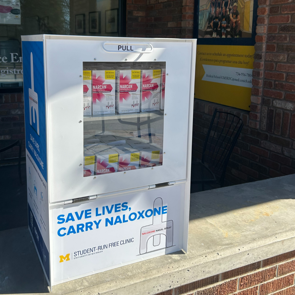 Naloxone Box at the Student Run Free Clinic