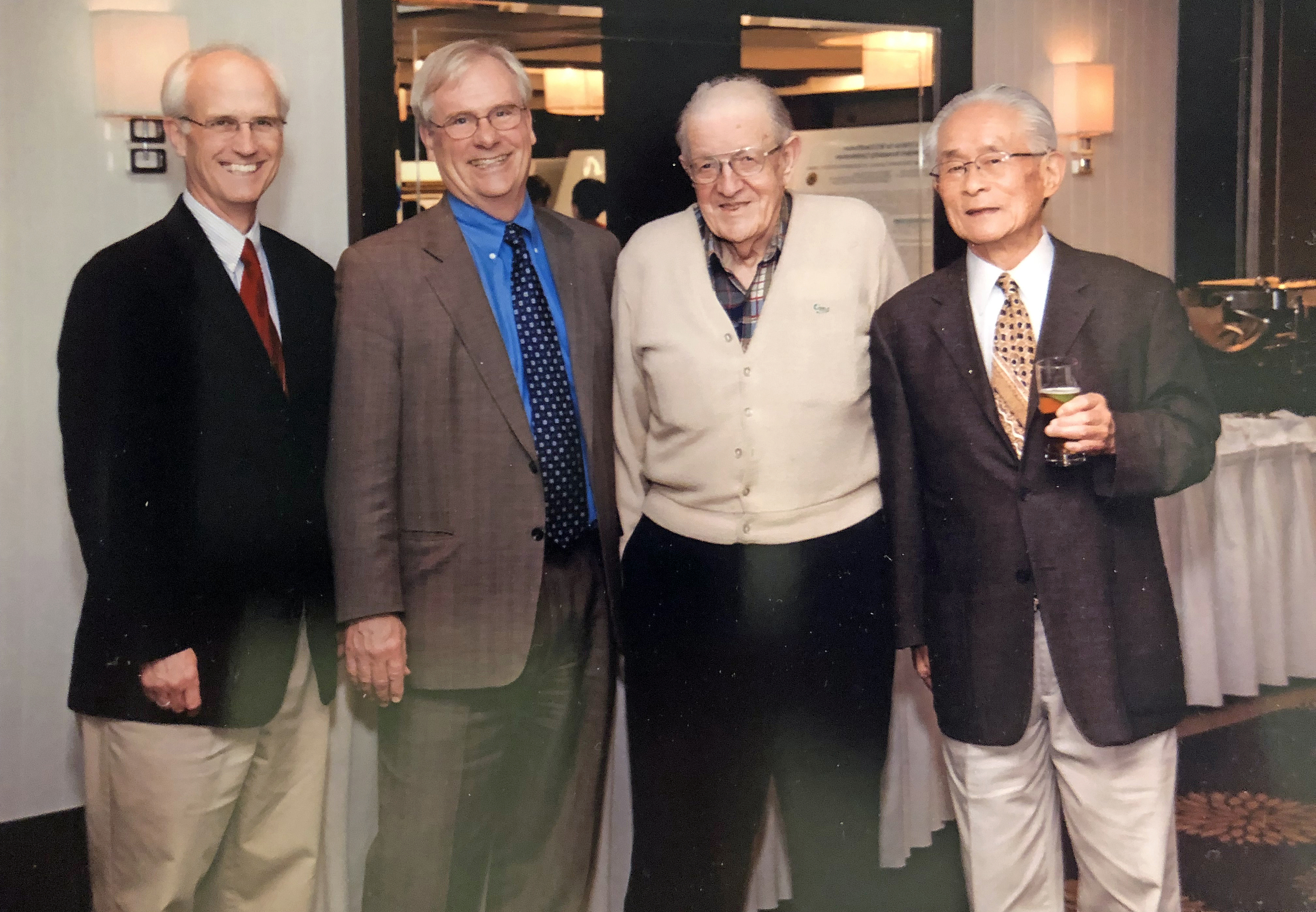 Left to right: Greg Amidon, Gordon Amidon, Everett N. Hiestand, and William Higuchi.