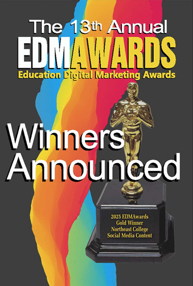 Image of a trophy for the 13th Annual EDMAwards (Education Digital Marketing Awards).