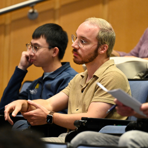 Students sitting in a lecture hall