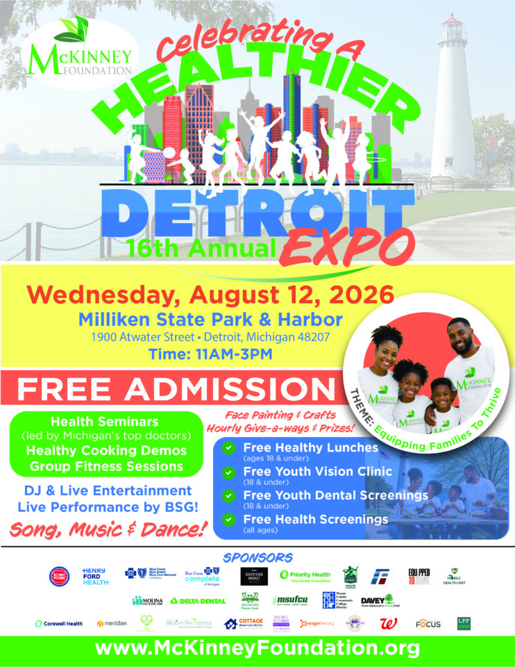 flyer for 16th Annual Healthier Detroit Expo with event details