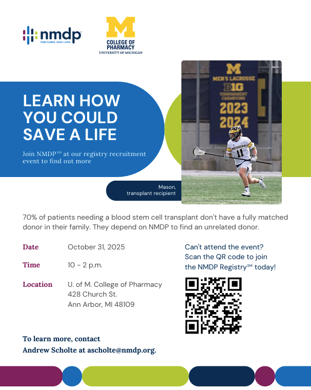 flyer for NMDP registry event